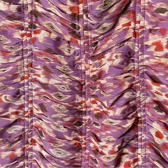 ZARA PURPLE PRINTED CUT OUT KNOTTED MINI DRESS - Picture 6 of 6